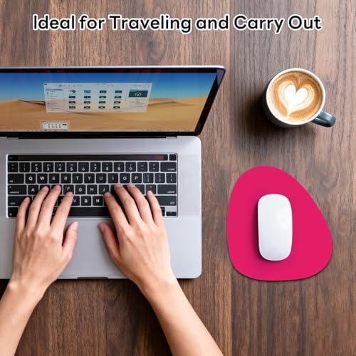 Water Drop Mouse Pad 7.3x8in Non-Slip for Laptop, Black