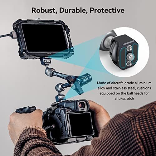 SMALLRIG Rosette Magic Arm 11 Inch with Ball Head, 1/4"-20 Screws, and Anti-Twist Pins, for Cameras/iPads/Monitors/LED Lights/Smartphones/Action Cameras, Max Load Capacity 3kg (Pack of 2)