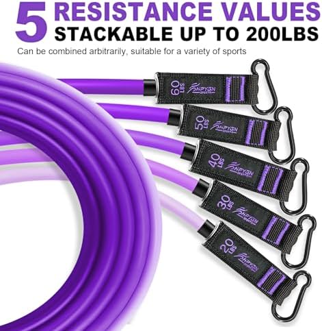 HPYGN Resistance Bands with Handles, 150 lb Exercise Bands for Home Workout