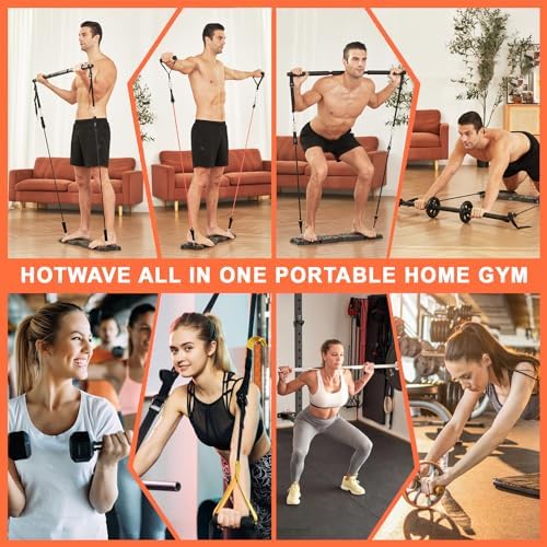 HOTWAVE Push Up Board, Portable Pushup Board & Plank Trainer, Push Up Bar