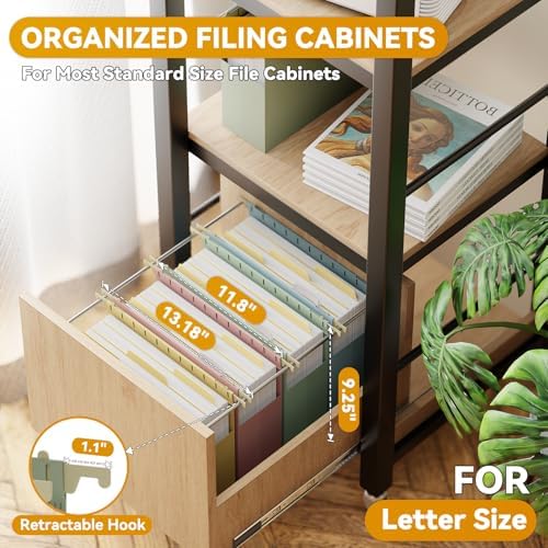 Extra Capacity Hanging File Folders Letter Size,3" Expansion Hanging File Organizer for Home Office,Plastic Filing Cabinet Folders with Tabs,12 Pack Pastel Heavy Duty Folders for File Box Frame