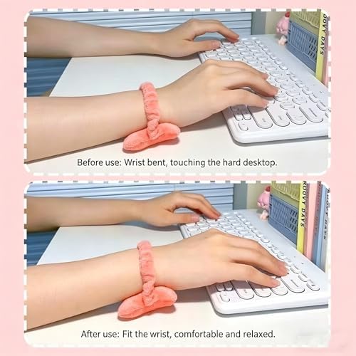 2-Pack Wrist Support Mouse Pad with Elastic Band – Ergonomic Hand Rest, Typing Wrist Cushion, Office Desk Mat for Keyboard (Dark Green)
