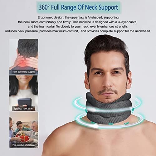BingboPro® Neck Brace for Neck Pain and Support, Adjustable Soft Foam Cervical Collar Neck Support Brace for Sleeping, Pain Relief, Collar Cervical Stabilizer for Men Women