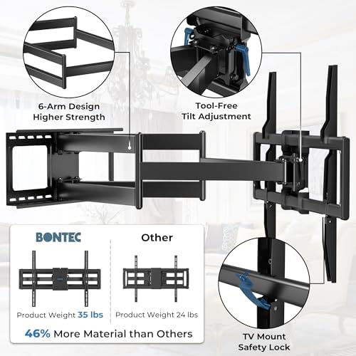 Heavy Duty TV Wall Mount with Extra Long Extendable Arm for 60–110 Inch TVs