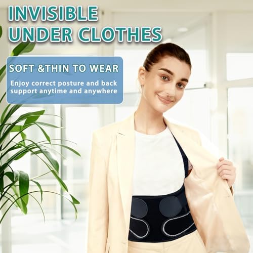 Back Posture Corrector Brace for Kyphosis, Scoliosis, and Slouching, Adjustable Spine Straightener with Lumbar Support, Unisex, for Men and Women