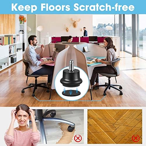 Bell Glides Replacement Office Chair, Castors Wheels Stopper Chair Feet