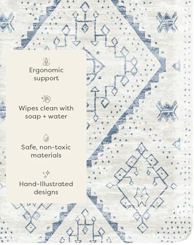 House of Noa Nama Standing Mat – Anti-Fatigue Kitchen Mats for Floor, Cushioned & Non-Slip Comfort Mat for Standing, Thick Foam Anti-Fatigue Mat for Kitchen & Workspaces, Ula Windmill 22" x 36"