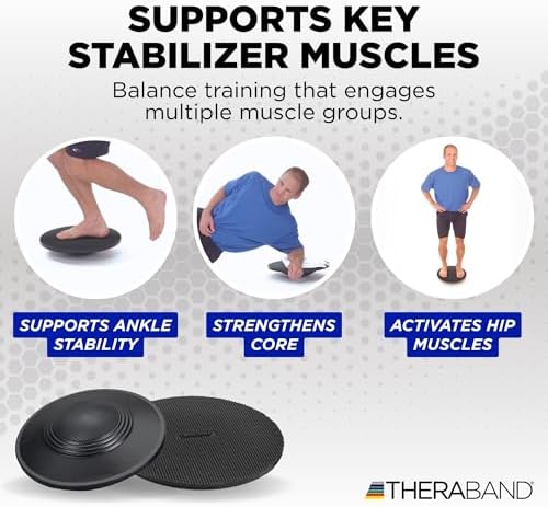 THERABAND Wobble Board, Round Balance Trainer, Core Strength, Non-Slip