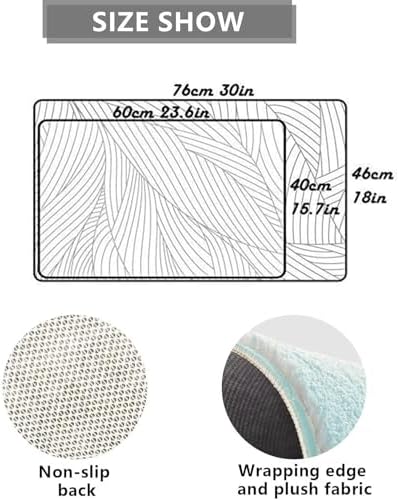 Farmho Cushioned Kitchen Rug Washable Non Slip Padded Mats for Floor Mat Memory Foam Personalized Comfort Standing Waterproof Doormat Gel Home Office Desk 16x24 Inch