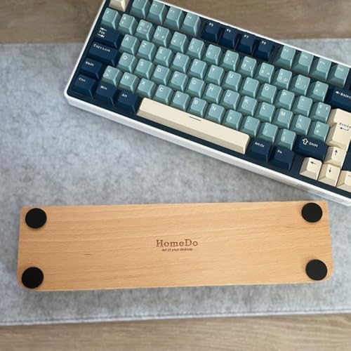 HomeDo Wooden Ergonomic Wrist Rest for Mechanical Keyboard, Fits 61 Key 60%