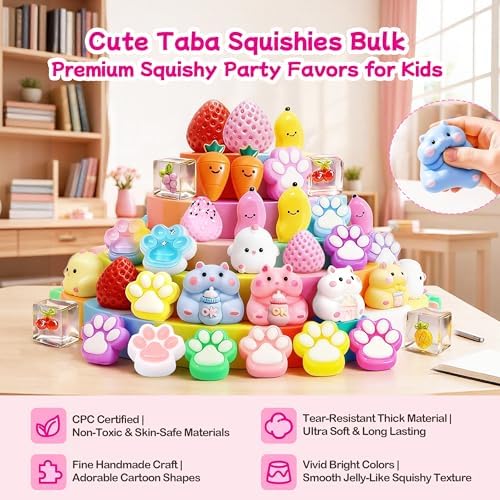30Pack Taba Squishy Toys Kit-Squishies Fidget Squeeze Toys-Squishy Fun Box
