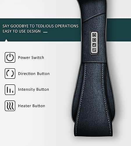 Mo Cuishle Shiatsu Neck & Back Massager with Heat – Gifts for Husband Wife