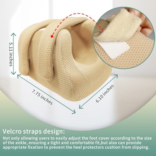 EZ Assistive Heel Protector Cushion Foot Pillow Remove Pressure 1pc, A Heel Protection Foot Wedge Pillow to Relief Pressure from Sores and Ulcers
