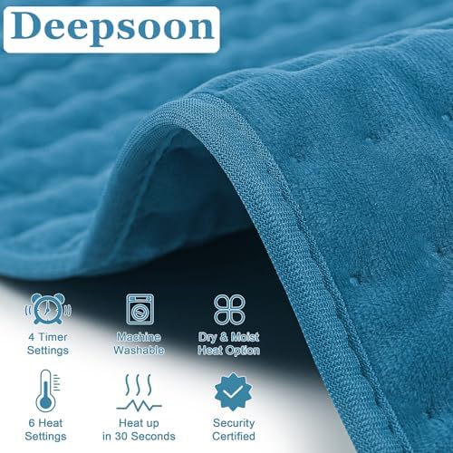 Heating Pad,Electric Heating Pads,Heating Pad for Back,Blue,33x17 Inch