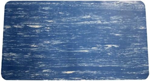 Durable Grand-Stand Vinyl Anti-Fatigue Floor Mat 24" x 36", Marble Blue