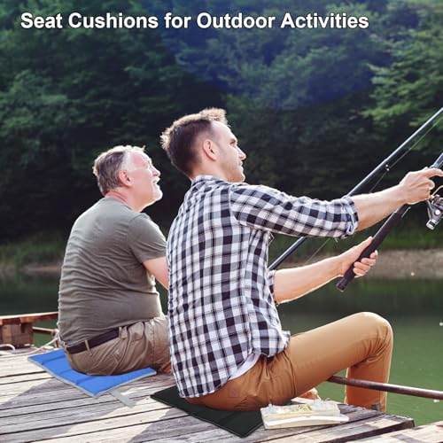 Cosmos 2 Pcs Foldable Seat Cushion Sitting Pad Portable Camping Sit Cushion Sitting Mat Foam Insulated Seat Pad, Waterproof Seating Mat with Strap for Travel Picnic Hiking Fishing