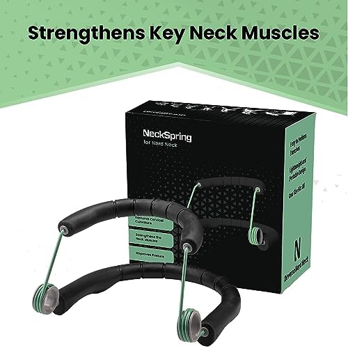 Portable Neck Strengthener by NeckSpring, Relieves Pain, Restore Cervical Curvature, Improves posture, and Reverses Nerd-Neck