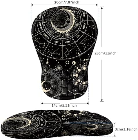 YIWEI Ergonomic Mouse Pad with Wrist Rest for Carpal Tunnel Pain Relief