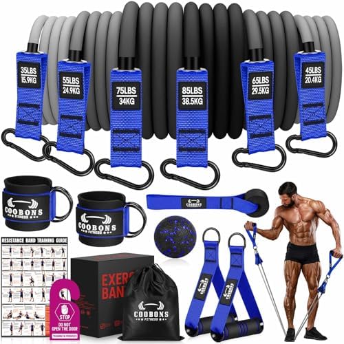 Heavy Resistance Bands for Working Out, 300LBS Exercise Bands with Handles