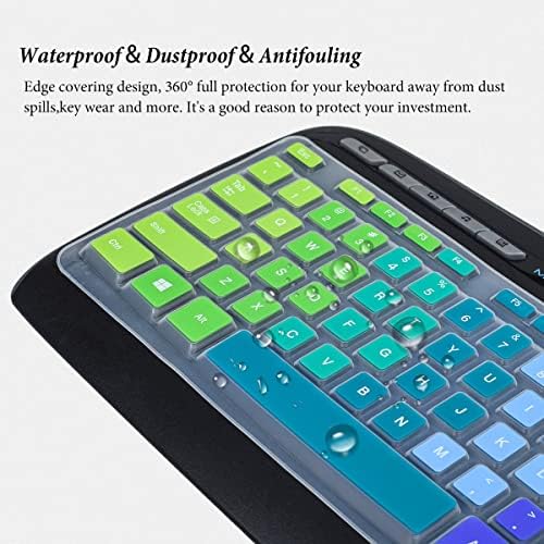 Keyboard Cover for Logitech MK320 YR002/Y-R0009 Wireless Desktop Keyboard, Logitech MK330 MK335 Wireless Keyboard Protector-Rainbow