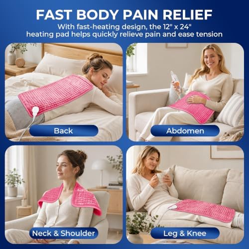 Boileau Electric Heating Pad for Back Pain & Period Cramps Relief, Large XL