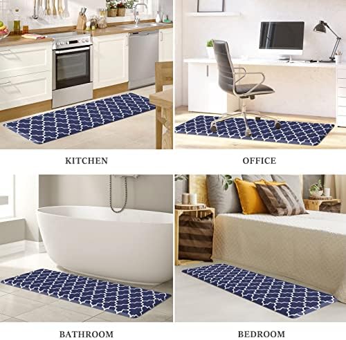 WISELIFE Kitchen Mats and Rugs Cushioned Anti-Fatigue, 17.3"x 28", Blue