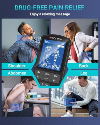 Comfytemp 3-in-1 TENS Unit Muscle Stimulator for Pain Relief, Rechargeable