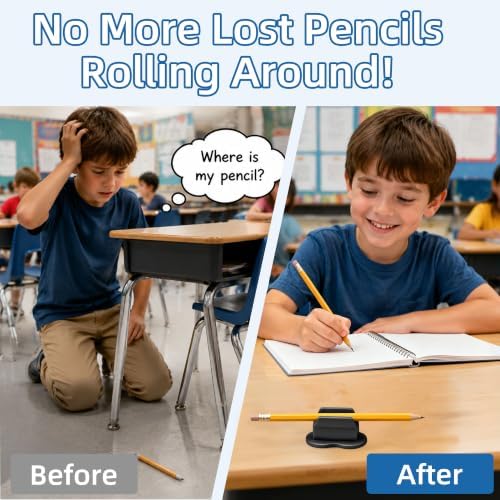 Biottro 12PCS Adhesive Pen Holder Pencil Holder for Desk Wall Clipboard Notebook Car Silicone Marker Holder for Whiteboard Desk Organizer Teacher Supplies Office Supplies (12PCS Multicolor)
