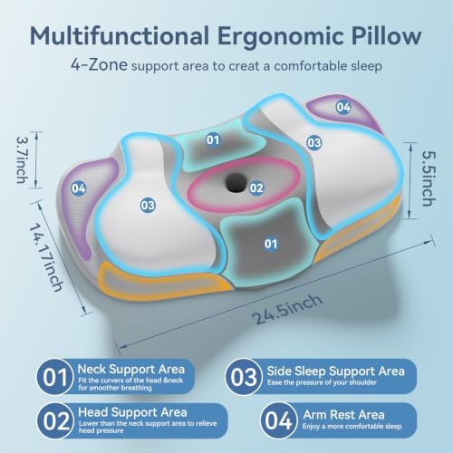 Cervical Pillow for Neck and Shoulder Pain Relief Ergonomic Contour Pillow