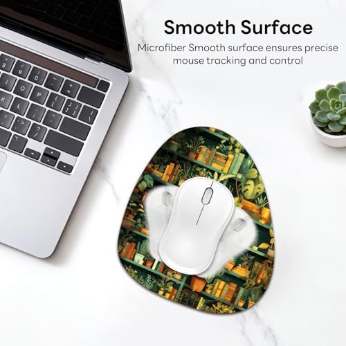 Water Drop Mouse Pad 7.3x8in Non-Slip for Laptop, Cute Cat