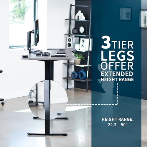 VIVO Dark Gray 63 x 32 in Standing Desk, DESK-KIT-2B1G