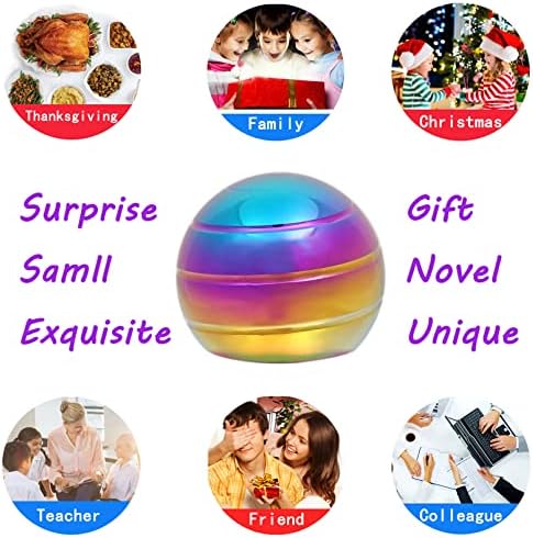 Desk-Fidget-Kinetic-Toys Cool-Gadgets: Cool-Stuff Thing Game Toy for Adult Teen Children Kid, Optical-Illusion Stress Relief Gifts for Man Women Home Office School Christmas Spinning Up 180 Seconds