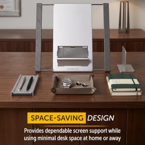 Goldtouch Go! Travel Laptop and Tablet Stand, Aluminum Laptop Riser