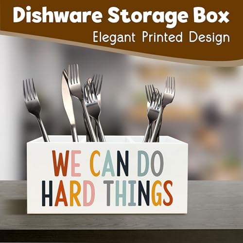 We Can Do Hard Things Pen Holder Pencil Organizer for Classroom Psychologist Office Desk, Inspirational Pen Holder for Speech Therapy Desk Decor