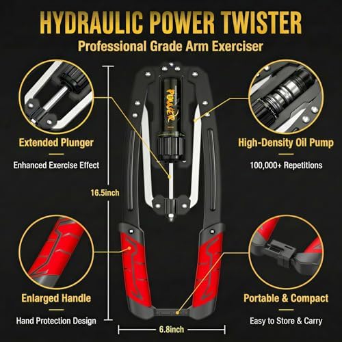 Arm Exercise Equipment Chest Workout - 10 Gears 22-440lb Hydraulic Power