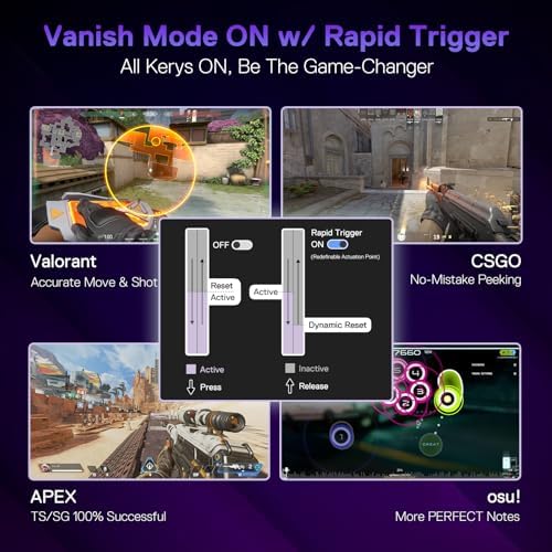 Redragon K673 HE Wired Hall-Effect Rapid Trigger Magnetic Gaming Keyboard