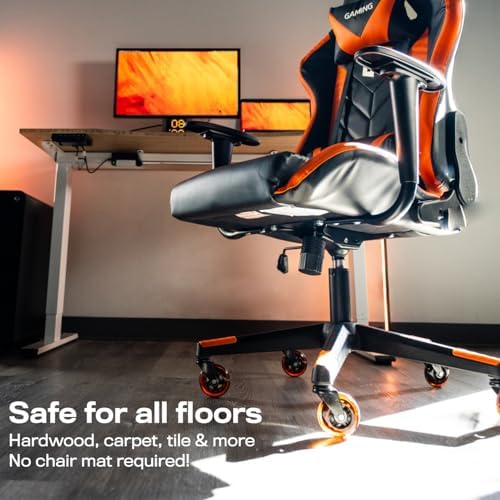 The Office Oasis Original Office Chair Wheels (As Seen On PBS), Orange