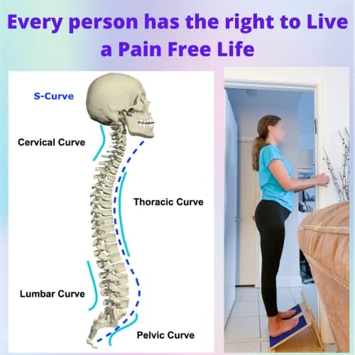Pain Free At Sea Therapy Slant Board - Wooden Slant Board for Calf Stretching, The Only One With Interlocking Lip/Edge for Safety & Stability, 4-Level Adjustable Wedge Stretcher for Posture Exercise