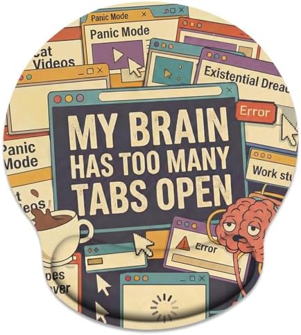 Britimes Ergonomic Mouse Pad with Wrist Support, Retro Web