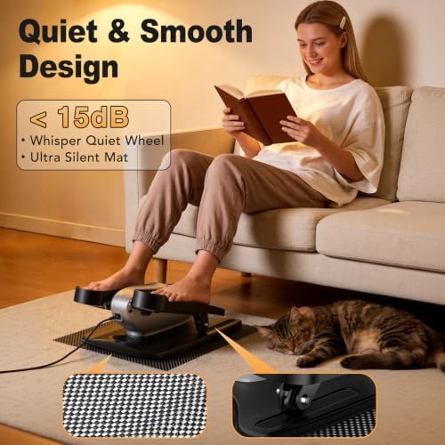 Under Desk Elliptical Leg Exerciser While Sitting for Seniors