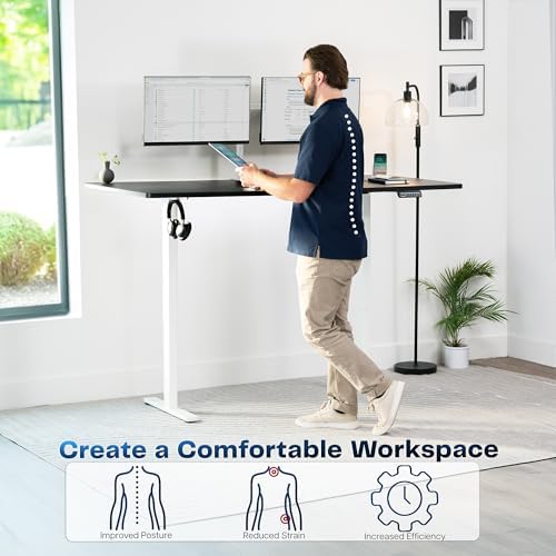 VIVO Black 71 x 36 in Standing Desk, DESK-KIT-1W7B-36