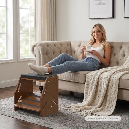CHOEZON Adjustable Foot Rest Under Desk with Cushion and Non-Slip Design
