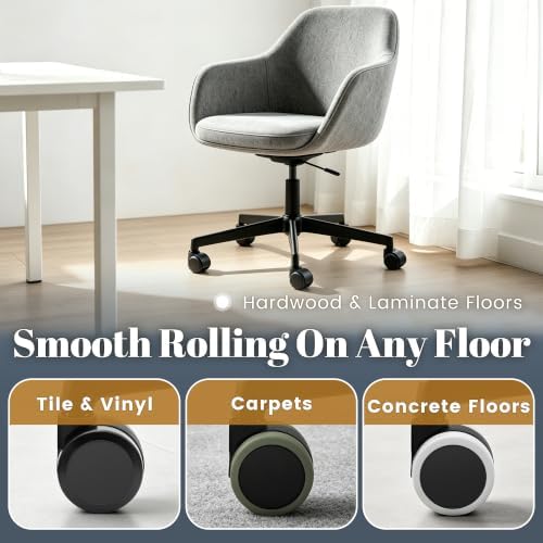 Mellewell 2" Office Chair Wheels, Caster Replacement, White, 5 PCS