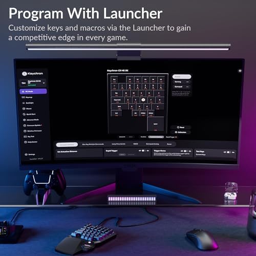 Keychron C0 HE 8K Wired One-Handed Gaming Keypad, Rapid Trigger Hall Effect Magnetic Switches, 35 Programmable Keys, Per-Key RGB Lighting, Web-Based Configurator, Compatible with Windows & macOS