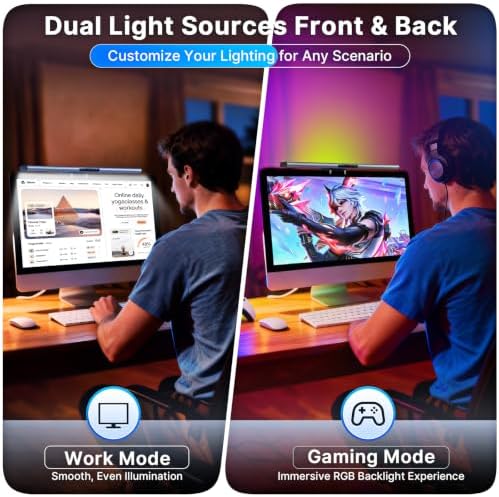 Syrinx LED Monitor Light Bar, 16.7" Computer Monitor Lamp with Backlight