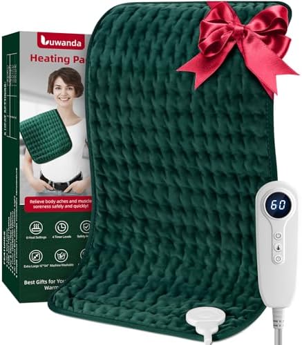 Electric Heating Pad for Back Neck Shoulder Pain Relief & Period Cramps