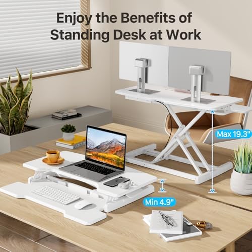 32" Standing Desk Converter, Quick Sit to Stand Desk Riser