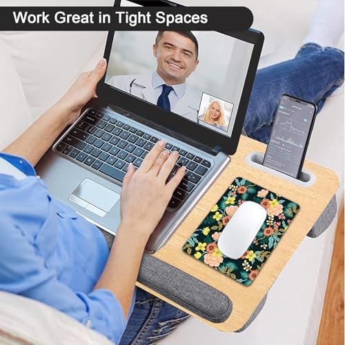 Small Mouse Pad, Mini Mouse Pad 6 X 8 Inch with Non-Slip Rubber Base for Keyboard Tray Laptops Wireless Mouse Home Office Travel, Washable & Portable (Colorful Flowers)