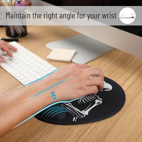 Mr. Pen- Ergonomic Mouse Pad with Wrist Rest, Grim Reader Design