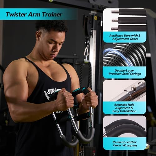 Twister Arm Trainer with 6 Resistance Levels Springs (30-160 Lbs.)